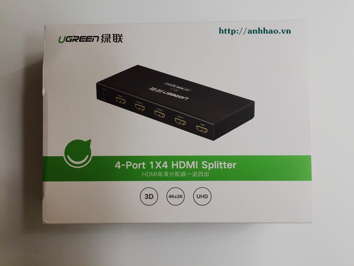 Bộ chia HDMI 4 cổng Ugreen 40202 chính hãng